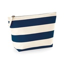 Torba Kosmetyczka Bawelniana Plocienna w Paski WM684 - Natural & Navy