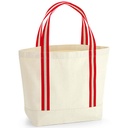 Torba płócienna z bawełny WM690 - Natural & Classic Red