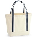 Torba Plocienna Bawelna Ekologiczna WM690 - Natural & French Navy