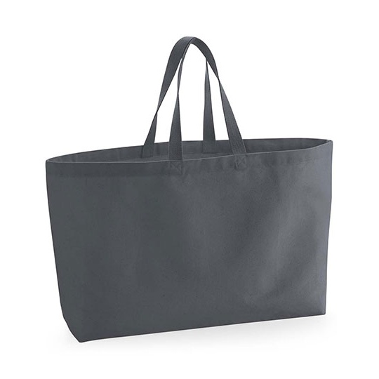 Torba Bardzo Duza Plocienna Bawelniana WM696 - Graphite Grey