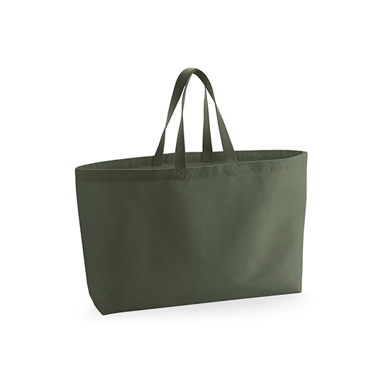 Torba Bardzo Duza Plocienna Bawelniana WM696 - Olive Green