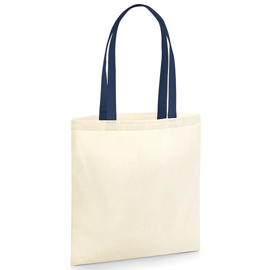 Torba Klasyczna Bawelniana Organiczna WM801C - Natural & French Navy