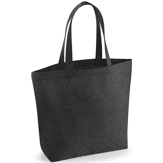 Torba Maxi Bawelna Recykling Poliester Recykling WM965 - Black Grey Melange