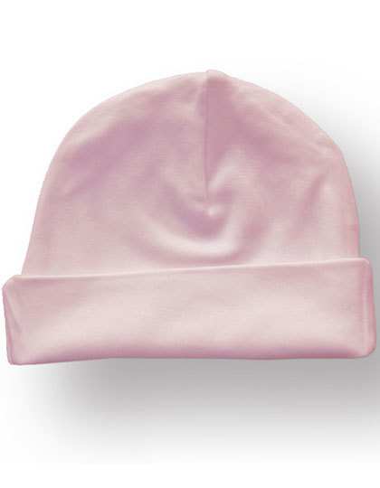 Czapka Niemowleca Bawelna Organiczna Interlock X944 - Babypink
