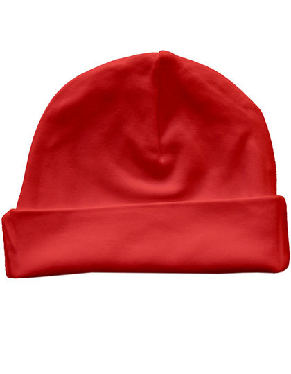 Czapka Niemowleca Bawelna Organiczna Interlock X944 - Red