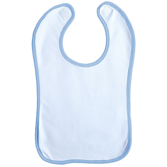 Sliniak Dzieciecy Bawelniany Interlock X951N - White & Babyblue