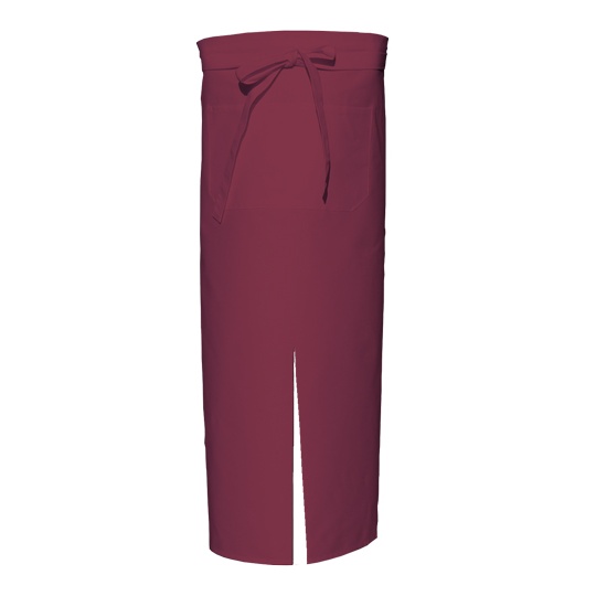 Fartuch Długi Poliester Bawełna X962T - Bordeaux