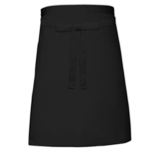 Fartuch Krótki Dekatyzowany Poliester Bawełna X964T - Black