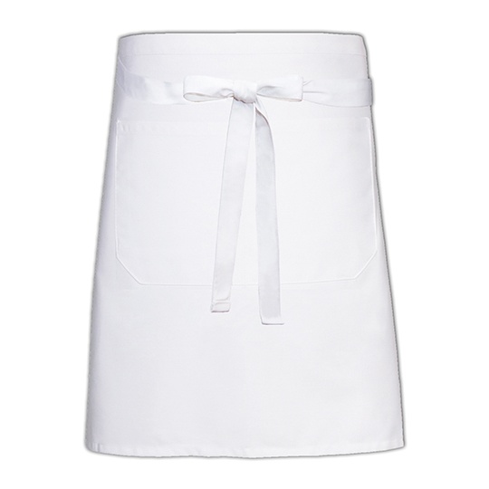 Fartuch Krótki Dekatyzowany Poliester Bawełna X964T - White