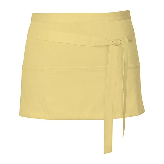 Fartuch kelnerski z kieszeniami X983 - Lemon (ca. Pantone 127)