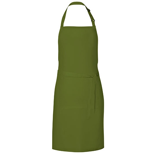 Fartuch Kuchenny Splot Diagonalny Dekatyzowany X987 - Olive (ca. Pantone 378)