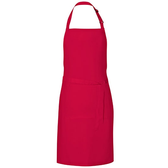 Fartuch Kuchenny Splot Diagonalny Dekatyzowany X987 - Strawberry Red (ca. Pantone 186)