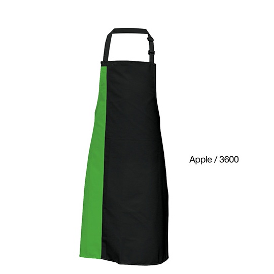 Fartuch Standardowy Dekatyzowany Splot Diagonalny X988 - Black & Apple (ca. Pantone 360)