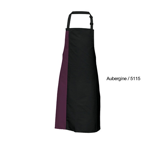 Fartuch Standardowy Dekatyzowany Splot Diagonalny X988 - Black & Aubergine (ca. Pantone 5115)