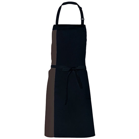 Fartuch Standardowy Dekatyzowany Splot Diagonalny X988 - Black & Black