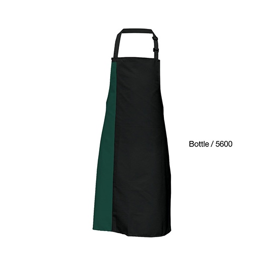 Fartuch Standardowy Dekatyzowany Splot Diagonalny X988 - Black & Bottle Green (ca. Pantone 560)