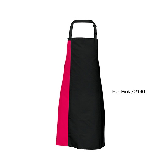 Fartuch Standardowy Dekatyzowany Splot Diagonalny X988 - Black & Hot Pink (ca. Pantone 241c)