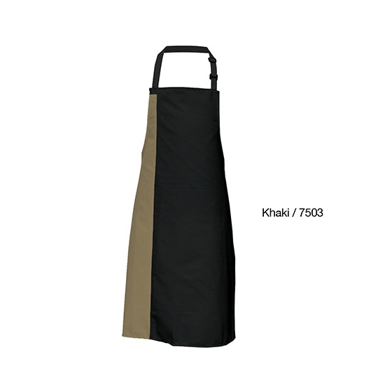 Fartuch Standardowy Dekatyzowany Splot Diagonalny X988 - Black & Khaki (ca. Pantone 7503)