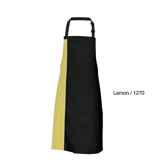 Fartuch Standardowy Dekatyzowany Splot Diagonalny X988 - Black & Lemon (ca. Pantone 127)