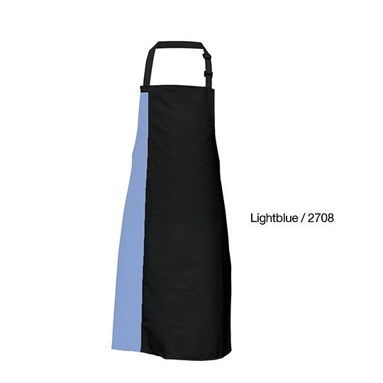 Fartuch Standardowy Dekatyzowany Splot Diagonalny X988 - Black & Light Blue (ca. Pantone 2708)