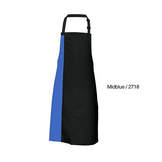 Fartuch Standardowy Dekatyzowany Splot Diagonalny X988 - Black & Midblue (ca. Pantone 2718)
