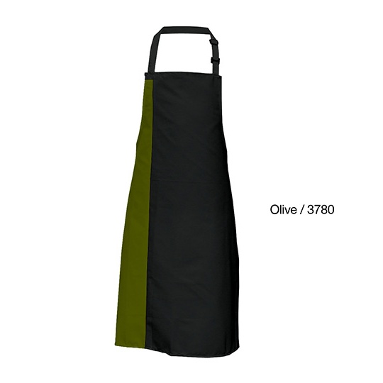 Fartuch Standardowy Dekatyzowany Splot Diagonalny X988 - Black & Olive (ca. Pantone 378)