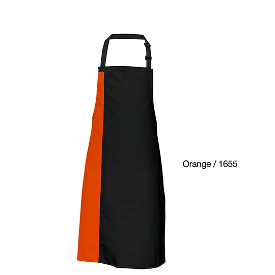 Fartuch Standardowy Dekatyzowany Splot Diagonalny X988 - Black & Orange (ca. Pantone 1655)