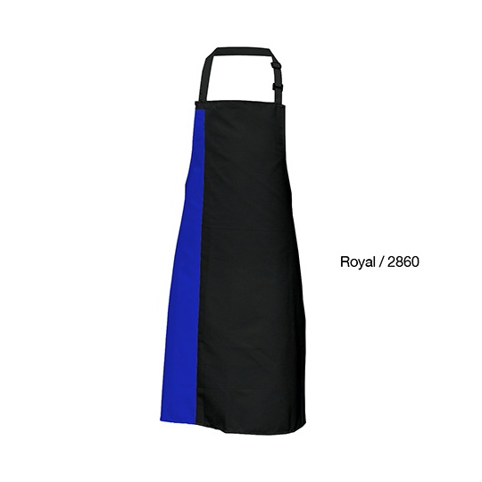 Fartuch Standardowy Dekatyzowany Splot Diagonalny X988 - Black & Royal (ca. Pantone 286)