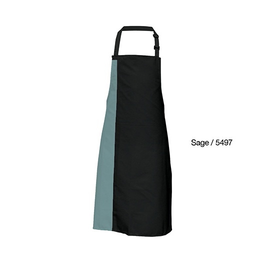 Fartuch Standardowy Dekatyzowany Splot Diagonalny X988 - Black & Sage (ca. Pantone 5497)