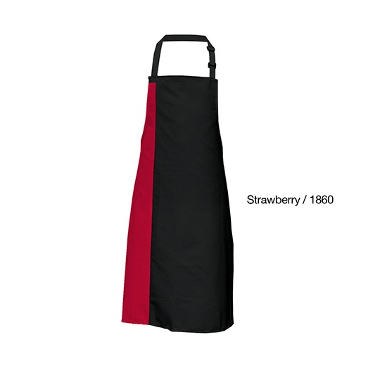 Fartuch Standardowy Dekatyzowany Splot Diagonalny X988 - Black & Strawberry Red (ca. Pantone 186)