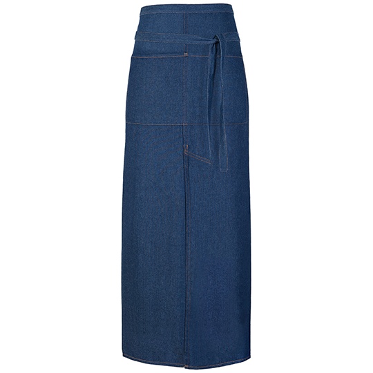 Fartuch Dlugi Jeansowy Dekatyzowany X992 - Denim Blue