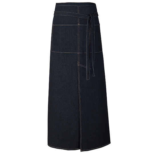 Fartuch Dlugi Jeansowy Dekatyzowany X992 - Black