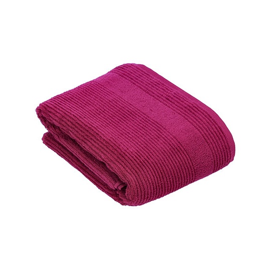 Recznik Kapielowy Bawelniany w Paski XF360B - Cranberry