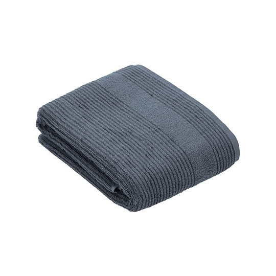 Recznik Kapielowy Bawelniany w Paski XF360B - Dark Grey