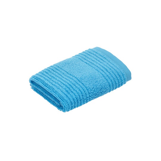 Recznik do twarzy w paski bawelniany XF360S - Ice Blue