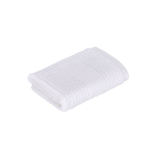 Recznik do twarzy w paski bawelniany XF360S - White