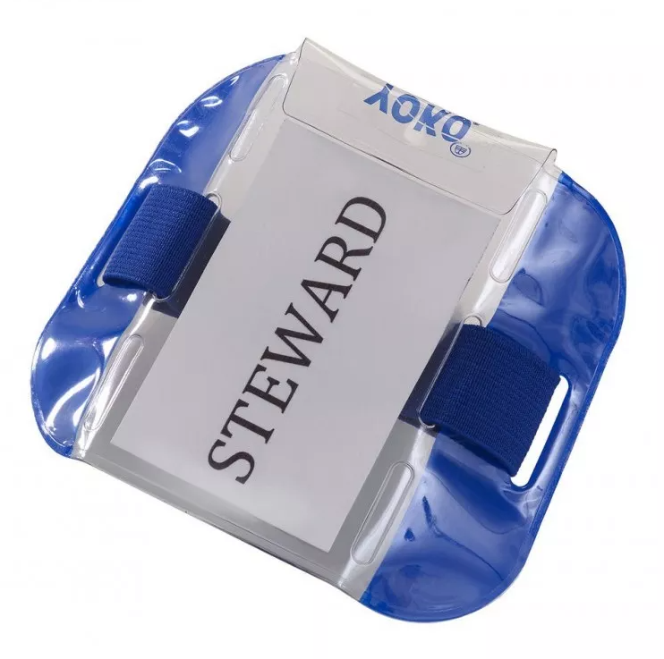 Opaska ID z Kieszenia Odporna na Wode YK003 - Fluo Blue
