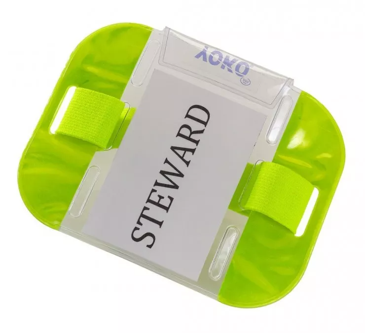 Opaska ID z Kieszenia Odporna na Wode YK003 - Hi-Vis Yellow