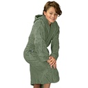 Szlafrok Dzieciecy Frotte z Kapturem Bawelniany AR021 - Army Green & Army Green