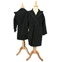Szlafrok Dziecięcy Frotte z Kapturem Bawełniany AR021 - Black & Black