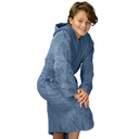 Szlafrok Dzieciecy Frotte z Kapturem Bawelniany AR021 - Jeans Blue & Jeans Blue