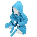 Szlafrok Frotte Z Kapturem AR022 - Aqua Blue & Aqua Blue