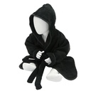 Szlafrok Frotte Z Kapturem AR022 - Black & Black