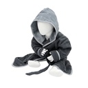 Szlafrok Frotte Z Kapturem AR022 - Graphite & Anthracite Grey
