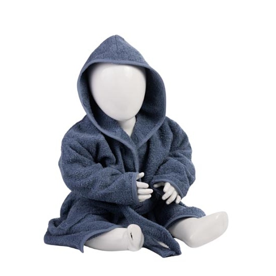 Szlafrok Frotte Z Kapturem AR022 - Jeans Blue & Jeans Blue