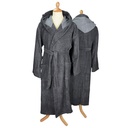 Szlafrok z Kapturem Bawełniany Frota AR026 - Graphite & Anthracite Grey