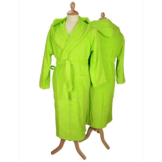 Szlafrok z Kapturem Bawelniany Frota AR026 - Lime Green