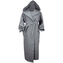 Szlafrok Luźny Bawełniany Waflowy AR028 - Anthracite Grey
