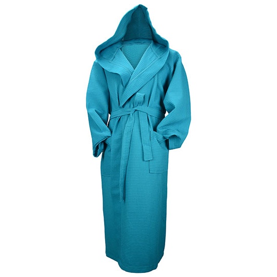 Szlafrok Luzny Bawelniany Waflowy AR028 - Deep Blue