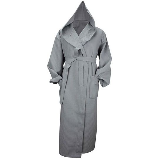 Szlafrok Luzny Bawelniany Waflowy AR028 - Light Grey